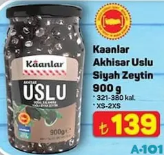 KAANLAR AKHİSAR USLU SİYAH ZEYTİN 900 G fiyat ve kampanya bilgisi